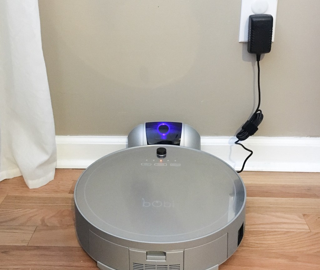 bObi Pet Robotic Vacuum on charging station